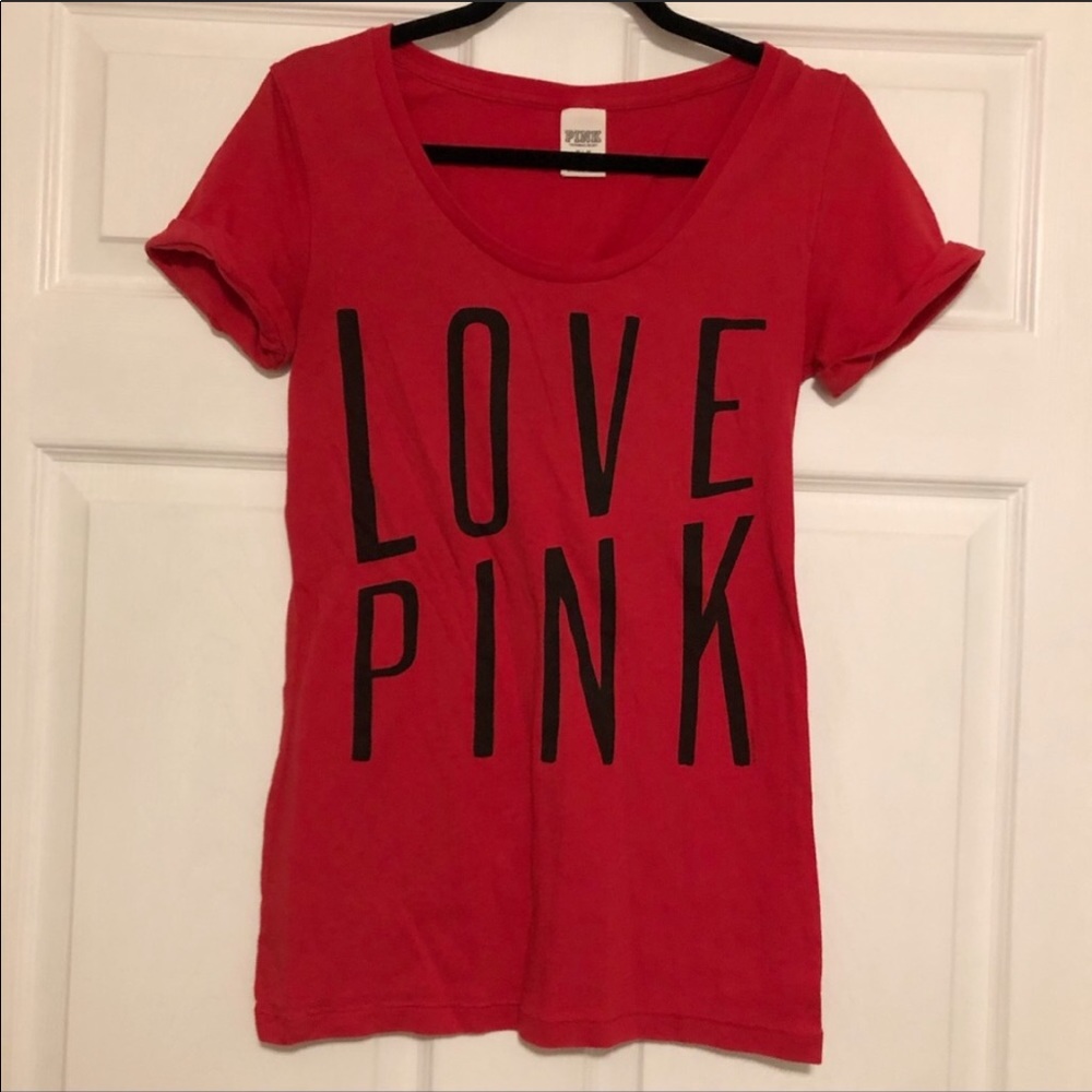 Victoria’s Secret Pink Red Short Sleeve Shirt